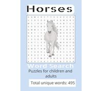 Horse word search Puzzle Book with Solutions: word searches with easy to read print about horses, horseback riding, horse racing and more. 6x9 ... puzzles. good for vacation, Gift and leisure