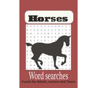 Horse Word Search Puzzle Book: Word searches with easy to read print about horses, horse racings, horseback rides|6x9, 110 pages|50+ Puzzle... Gift for Vacation, Holidays and free Times