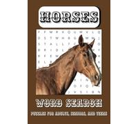 Horse Word Search Puzzle Book: Word Searches with Easy to Read Print about Horses, Horseback Riding, Racing, and More! (6x9, 100 pages) 50 Puzzles... Gift for Vacations, Holidays, and Free TImes