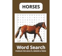 Horse Word Search Puzzle: Word Searches with Easy to Read Print about Horses, Horse Back Riding, Horse Racing and More | 6x9 inches, 110 pages | 50+ ... Gift for Vacations, Holiday and Free Time