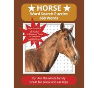 Horse Word Search Puzzles: Great for exercising your brain, Easy to read large print 8 x 10 in, 110 pages, more 50 puzzles, For Horse lovers, Horseback riding, Horse Racing,