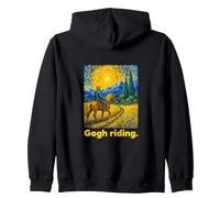 Horseback Rider Swirling Sky Landscape Art Sweat à Capuche