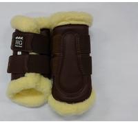 Horseguard Protection Boots, avec fourrure, avant, marron, Taglia:L