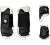 Horseguard Protection Boots, avec fourrure, avant, noir, Taglia:S
