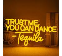 Horseneon Trust Me You Can Dance-Tequila Panneau néon jaune pour bar néon jaune pour chambre à coucher néon personnalisé à intensité variable pour bar discothèque salon pub