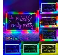 Horseneon You're Like Really Pretty Panneau lumineux au néon coloré pour mur Différents modes de clignotement et de lumière constante conviennent pour les chambres de filles de mariage (multicolore)