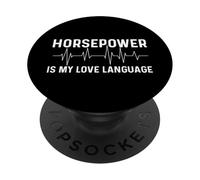 Horsepower is My Love Language - Voiture de Course Muscle Car Guy PopSockets PopGrip Adhésif