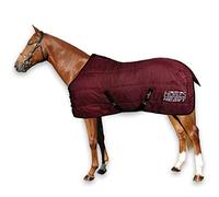 Horses, Chevaux Couverture d'hiver Heavy pour Cheval, Douce et Confortable, Idéale pour Box, Résistante, Bords en Nylon Renforcé(Bordeaux, 145 cm)