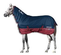 Horses, Couverture d’écurie pour Cheval Turnout Full Neck 400 g, Imperméable, avec Couvre-Cou Fixe, Résistant, avec Sangles Croisées, 155 cm