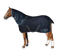 Horses, Couverture d'Écurie pour Cheval Turnout 200 g, avec Couvre-cou Amovible, Imperméable, Résistant, avec Sangles Croisées, 145 cm