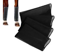 Horses Fly Leggings - 4 Pieces Breathable Mesh Fly Leggings, Mesh Leg Guards Adjustable Equine Supplies for Ranch Grassland Summer Elements