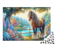 Horses Galloping Puzzle 1000 Pièces Educa Jouet en Bois Jeu D'Intelligence Décoration Intérieure Jeu Éducatif Challenge Toy Adultes & Enfants des 14 Ans 52x38cm/1000pcs