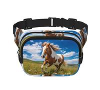 Horses on the Prairie Pattern Fashion Fashion Sac banane unisexe pour le voyage et le sport