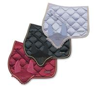 Horses Sous-selle saut+casque Estelle, douce et résistante, indispensable pour protéger le cheval des traumatismes et chocs excessifs, sobre et élégant (COB, noir)