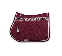 Horses Tapis de Selle Gloss, Équitation, Souple, Résistant, Indispensable pour Protéger Le Cheval des Blessures et Chocs Excessifs (Bordeaux, Full)