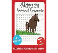 Horses Word Search Book: Word Searches with Easy to Read Print about Horses, Horseback Riding, Horse Racing | 6x9 inches, 110pages |50+ Puzzles … Gift for Vacations, Holidays, Free Time