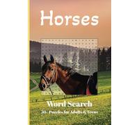 Horses Word Search Puzzle Book: Word Searches with Easy-to-Read Print | 6x9 Paperback | 110 Pages | 50+ Horses, Horse Racing, Horseback Riding and more| Gift for vacation, holidays, and downtime