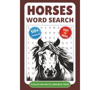 Horses Word Search Puzzle Book: Word Searches with Easy to Read Print about all things for Horse Lovers and More | 6 x9 inches, 110 pages | 50+ ... for Vacations, Holidays and Relaxation Times