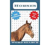 Horses Word Search Puzzle Book: Word Searches with Easy to Read Print about Horses, Horseback Riding, Horse Racing, and More | 6x9 inches, 200 pages | ... Gift for Vacations, Holidays, and Free Time