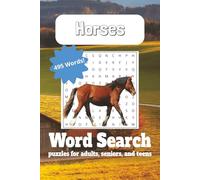 Horses Word Search Puzzles: Crossword Puzzles with Easy to Read Print about Horses, Horseback Riding, Horse Racing and More | 6x9 inches, 110 Pages | ... Gifts for Vacations, Holidays and Relaxation