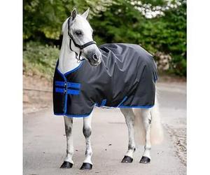 Horseware Amigo 100 g Ripstop 900D Turnout Noir/Bleu classique Taille 125 cm