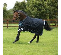 Horseware Amigo Bravo12T/OLite DiscFrn Couverture Turnout imperméable Navy/Navy & Blanc, Taille:6'0
