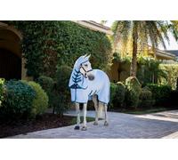 Horseware Ireland Amigo Ripstop Hoody, Azure Blue/Navy & Electric Blue - 140 cm