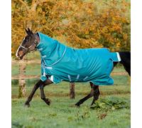 Horseware Ireland Couverture d'extérieur 400g Amigo Bravo 12 Plus Turnout Heavy Couverture de pré Storm Green/ Turquoise, Aqua & Blue 140 (6'3)