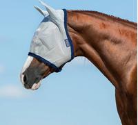 Horseware Ireland Masque Anti-Mouches Amigo FlyMask argent/bleu marine - Smal Pony