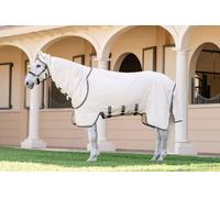 Horseware Ireland Rambo Hoody XL, Chalk /Hunter Green & Silver - 145 cm