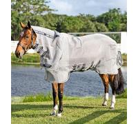 Horseware Ireland Rambo Protector Bâche anti-mouches intégrée Argenté/bleu marine/blanc/beige 69