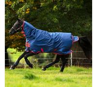 Horseware Mio All-In-OneTurnout 350g - Bleu foncé et rouge, 125