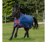 Horseware Mio Turnout Medium 200g - Bleu foncé et rouge, 145