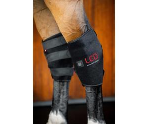 Horseware Protège-Jarret de Thérapie par Lumière Rouge LED Guêtre pour jarret avec lumière rouge LED gauche
