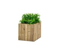 Hortalia Jardinière carrée en bois de pin traité Atrium - 50 x 50 x 50 cm - A555