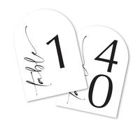 Hortense B. Hewitt Lot de numéros de table de 1 à 40, 12,7 x 17,8 cm, arche décorative