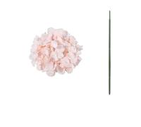 Hortensia Artificiel 50 PCS Fleurs d'Hortensia Artificielles Têtes d'Hortensia en Soie for Mariage pour La Maison Garden Party Office DéCoration(Pink Stems)