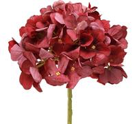 Hortensia artificiel Bourgogne Grande fleur Ø15cm L58cm Set de 2 fleurs décoratives