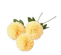 Hortensia artificiel chrysanthème, grande boule de décoration de salon, fleur artificielle en pot, décoration d'intérieur (jaune)