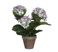 Hortensia Artificielle Violet En Pot H40