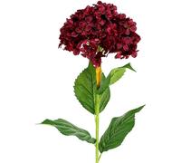 Hortensia Fleur artificielle rouge foncé 80cm Décoration longue tige