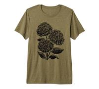 Hortensia Fleur Botanique Vintage Wildflower Floral T-Shirt Haut de Gamme