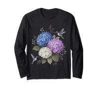 Hortensia Fleurs Colibri Jardin Botanique Nature Manche Longue