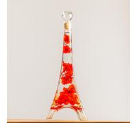 Hortensia rouge immergé - la tour eiffel