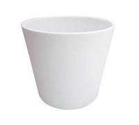 HORTICASH-Cache-pot en céramique coloris blanc Fresh B12 - diamètre 12 x H 9,5 cm