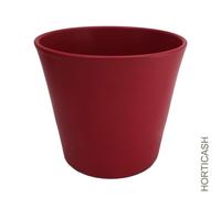 HORTICASH-Cache-pot en céramique Fresh coloris rouge mat - diamètre 26 x H 23 cm