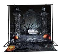 HORTS HORDS 59x83 Pouces Halloween Photo Fart de Toile de Fond Architecture Ancient Photographie Contexte Vinyle pour Enfant Adult Family Halloween Party, Toile Fond, Photographie B