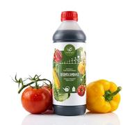 Hortulani Extrait de Lombricompost pour Légumes - Engrais Potager Liquide Bio, Tomate, Fraisier, Fruitier & Humus de Lombric - 1L / 200L