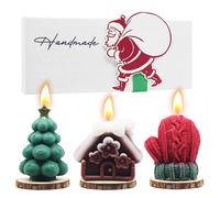 Horuili® Coffret Cadeau Bougie Parfumée de Noël - Arbre, Gants Tricotés, Pain d'épices Moulé - Décoration