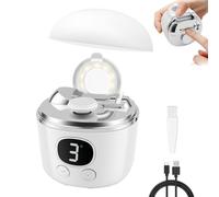 Horuili® Coupe-ongles électrique avec 2 épaisseurs réglables d’un simple bouton | Loupe fixe intégrée + lumière LED | Système de sécurité pour personnes âgées | Idéal pour ongles épais et normaux